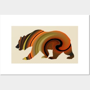 Abstract Grizzly Posters and Art